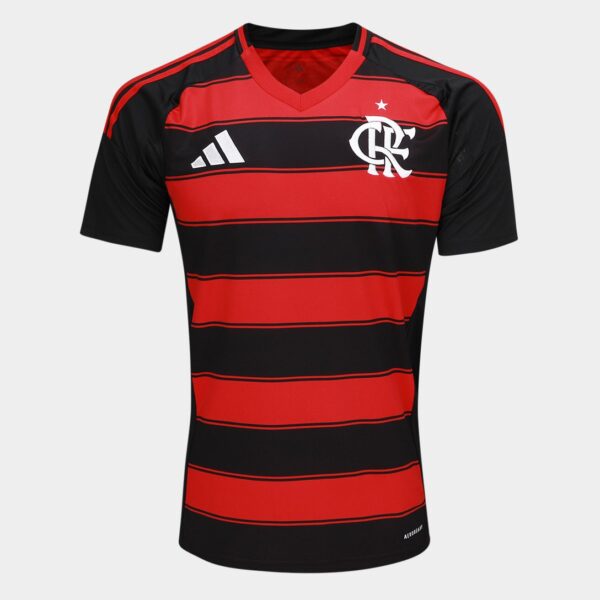 Camisa Flamengo I 25/26 Torcedor Adidas Masculina - Preto