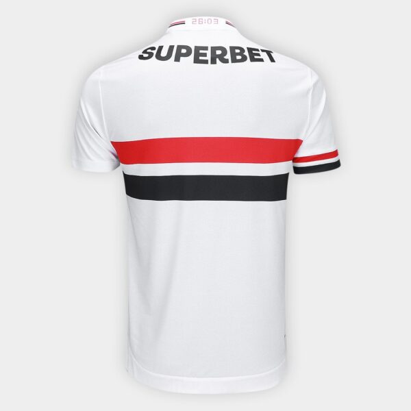 Camisa São Paulo 25/26 Home Torcedor New Balance Masculina - Branco+Vermelho - Image 2