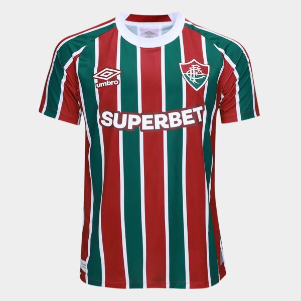 Camisa Fluminense I 25/26 Torcedor Umbro Masculina - Verde+Vermelho