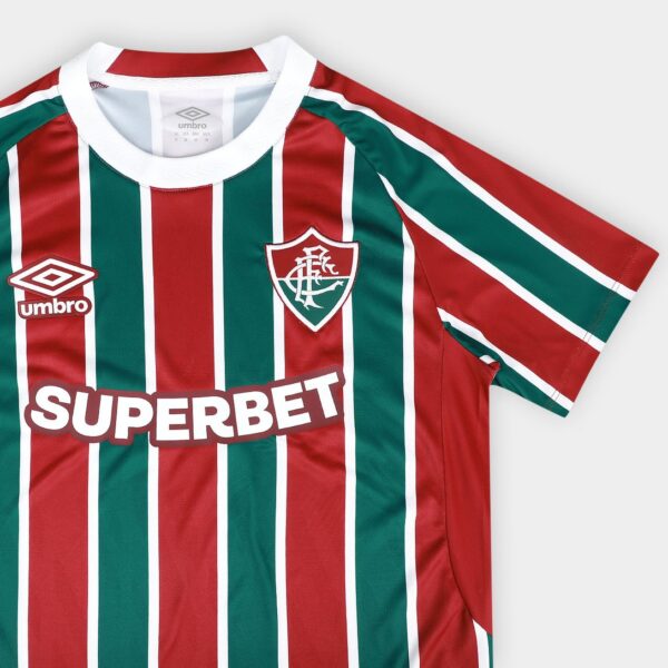 Camisa Fluminense I 25/26 Torcedor Umbro Masculina - Verde+Vermelho - Image 3