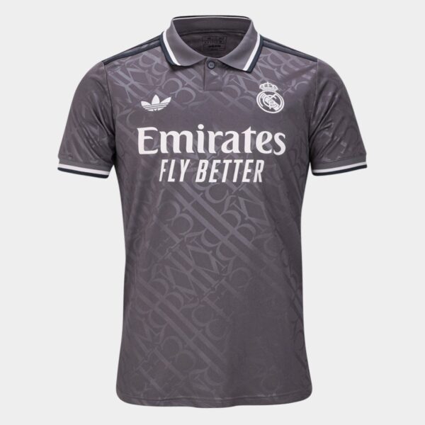 Camisa Real Madrid Third 24/25  Torcedor Adidas Masculina - Cinza