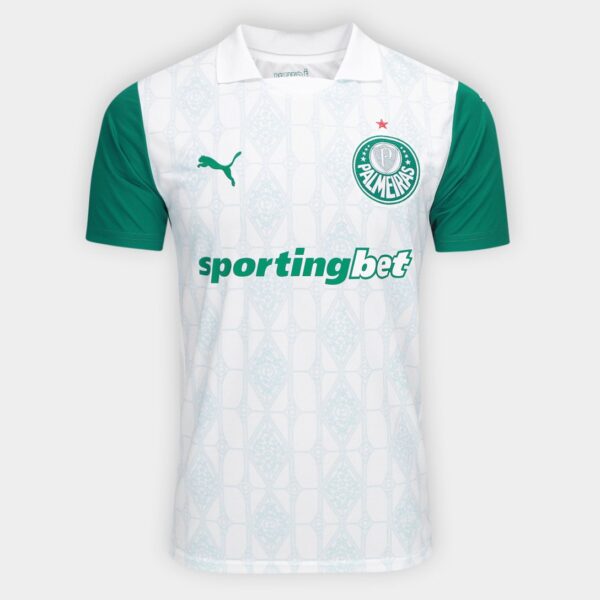 Camisa Palmeiras Away 25/26 Torcedor Puma Masculina - Branco