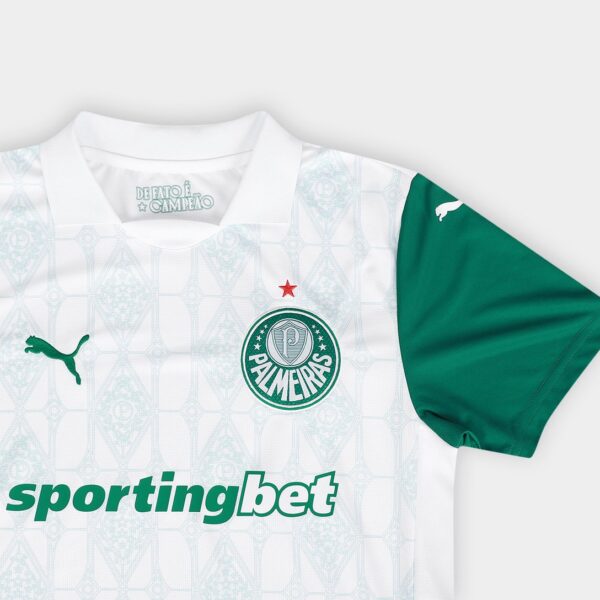 Camisa Palmeiras Away 25/26 Torcedor Puma Masculina - Branco - Image 4